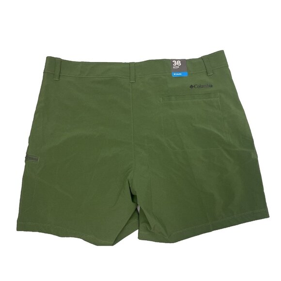 COLUMBIA  Men's Omni Shade 7" Active Shorts Size 38 Green sun protection UPF 50 - Picture 7 of 14